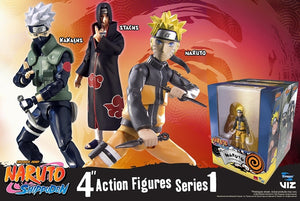 Toynami Naruto Shippuden 4-Inch Poseable Action Figure Series 1 Naruto Kakashi Itachi Figures Set