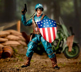 Hasbro Marvel Comics 80th Anniversary Marvel Legends Ultimate Captain America 6-Inch Action Figure with Motorcycle