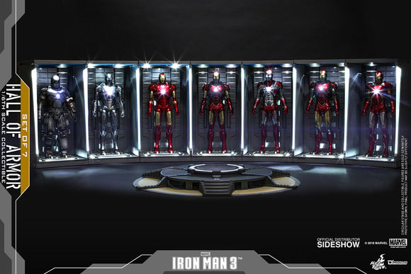Hot Toys Marvel Iron Man 1/6 Scale Diorama Accessory Hall of Armor Set of 7