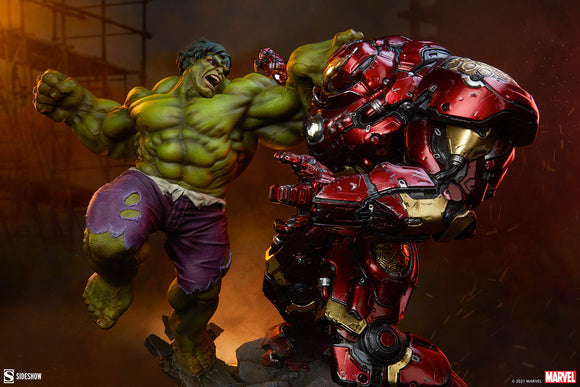 Sideshow Marvel Comcis Hulk vs Hulkbuster Maquette Statue