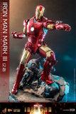 Hot Toys Marvel Comics Iron Man (2008) Iron Man Mark III (2.0) Diecast 1/6 Scale 12" Collectible Figure
