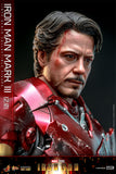 Hot Toys Marvel Comics Iron Man (2008) Iron Man Mark III (2.0) Diecast 1/6 Scale 12" Collectible Figure