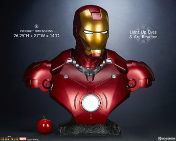 iron man helmet bust Sideshow Marvel Comics Iron Man Iron Man Mark III Life-Size Bust Statu – Maybang's Collectibles