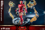 Hot Toys Marvel Comics Iron Man 2 Iron Man Mark IV with Suit-Up Gantry 1/4 Quarter Scale Collectibles Figure Set