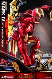 Hot Toys Marvel Comics Iron Man 2 Iron Man Mark IV with Suit-Up Gantry 1/4 Quarter Scale Collectibles Figure Set