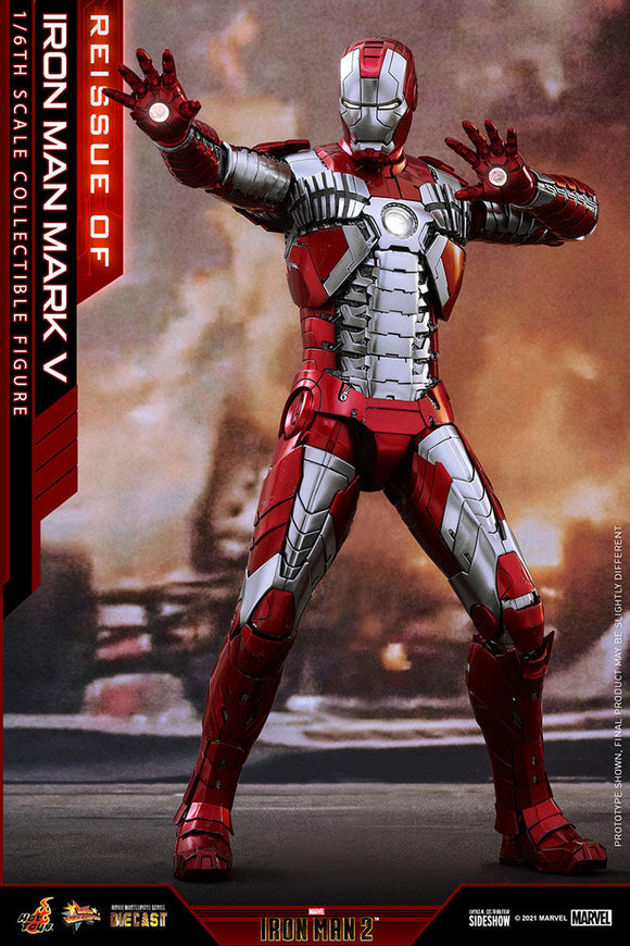 Hot Toys Marvel Comics Iron Man 2 Iron Man Mark V Diecast Reissue 1/6 Scale 12