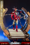 Hot Toys Marvel Comics The Avengers Iron Man Mark VI (2.0) with Suit-Up Gantry Diecast 1/6 Scale 12" Collectible Figure Set