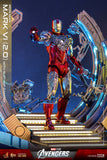 Hot Toys Marvel Comics The Avengers Iron Man Mark VI (2.0) with Suit-Up Gantry Diecast 1/6 Scale 12" Collectible Figure Set