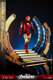 Hot Toys Marvel Comics The Avengers Iron Man Mark VI (2.0) with Suit-Up Gantry Diecast 1/6 Scale 12" Collectible Figure Set