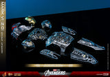 Hot Toys Marvel Comics The Avengers Iron Man Mark VI (2.0) with Suit-Up Gantry Diecast 1/6 Scale 12" Collectible Figure Set