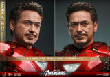 Hot Toys Marvel Comics The Avengers Iron Man Mark VI (2.0) with Suit-Up Gantry Diecast 1/6 Scale 12" Collectible Figure Set