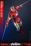 Hot Toys Marvel Comics The Avengers Iron Man Mark VI (2.0) Diecast 1/6 Scale 12" Collectible Figure