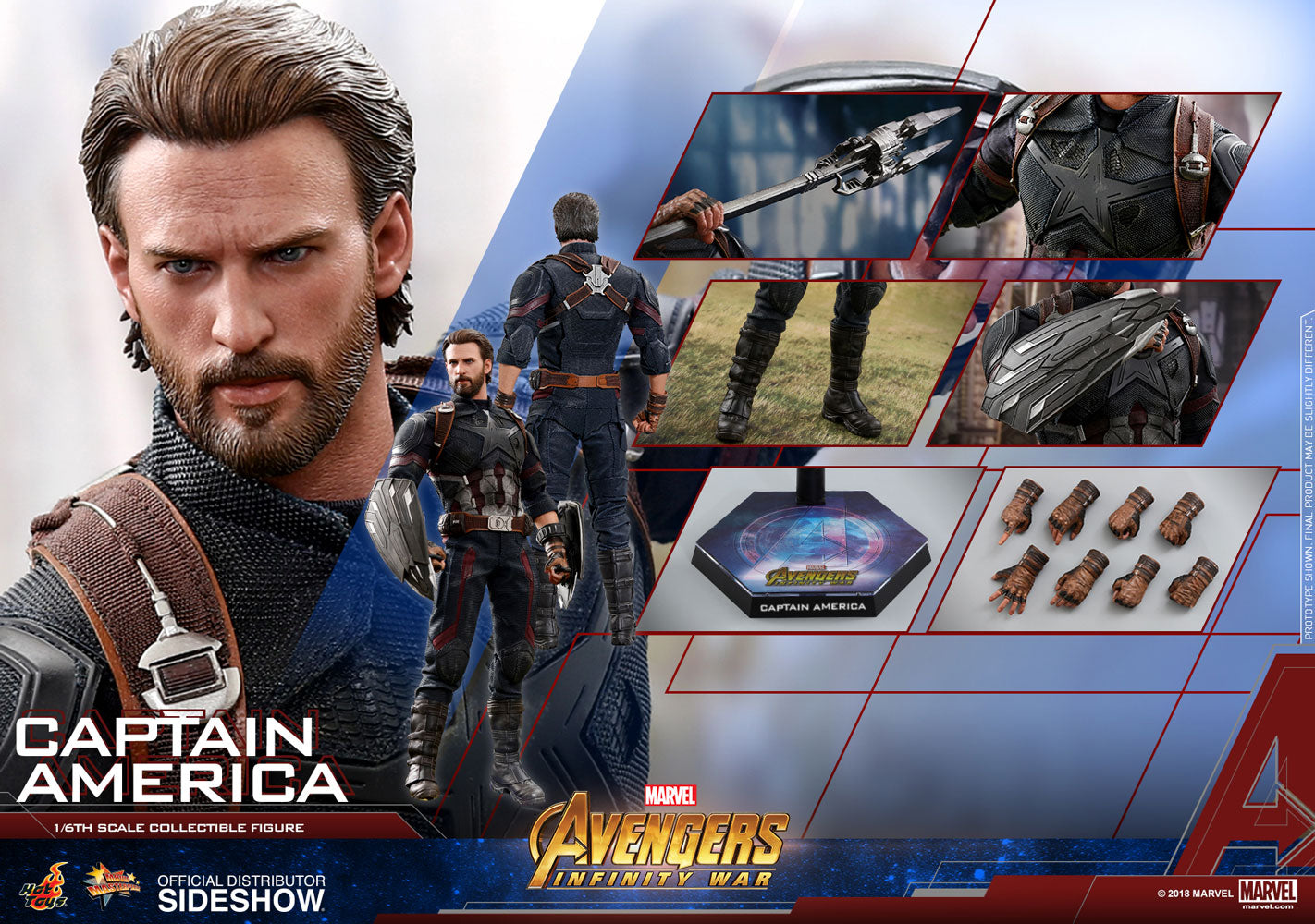 HOTTOYS キャプテン・アメリカ AVENGERS INFINITY WAR hot toys marvel avengers infinity war captain america 1/6 scale