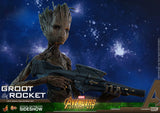 Hot Toys Marvel Avengers Infinity War Groot & Rocket 1/6 Scale Figure Set