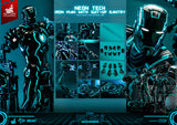 Hot Toys Marvel Comics Iron Man 2 Neon Tech Iron Man and Suit-Up Gantry 1/6 Scale Figure Set