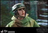 Hot Toys Star Wars Episode VI Return of The Jedi Princess Leia & Ewok Wicket 1/6 Scale Figure Set