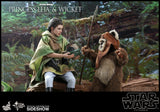 Hot Toys Star Wars Episode VI Return of The Jedi Princess Leia & Ewok Wicket 1/6 Scale Figure Set