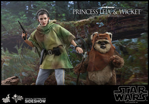 Hot Toys Star Wars Episode VI Return of The Jedi Princess Leia & Ewok Wicket 1/6 Scale Figure Set