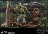 Hot Toys Star Wars Episode VI Return of The Jedi Princess Leia & Ewok Wicket 1/6 Scale Figure Set