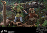 Hot Toys Star Wars Episode VI Return of The Jedi Princess Leia & Ewok Wicket 1/6 Scale Figure Set