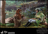 Hot Toys Star Wars Episode VI Return of The Jedi Princess Leia & Ewok Wicket 1/6 Scale Figure Set