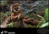 Hot Toys Star Wars Episode VI Return of The Jedi Princess Leia & Ewok Wicket 1/6 Scale Figure Set