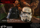 Hot Toys Star Wars Episode VI Return of The Jedi Princess Leia & Ewok Wicket 1/6 Scale Figure Set