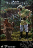 Hot Toys Star Wars Episode VI Return of The Jedi Princess Leia & Ewok Wicket 1/6 Scale Figure Set