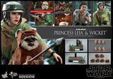 Hot Toys Star Wars Episode VI Return of The Jedi Princess Leia & Ewok Wicket 1/6 Scale Figure Set