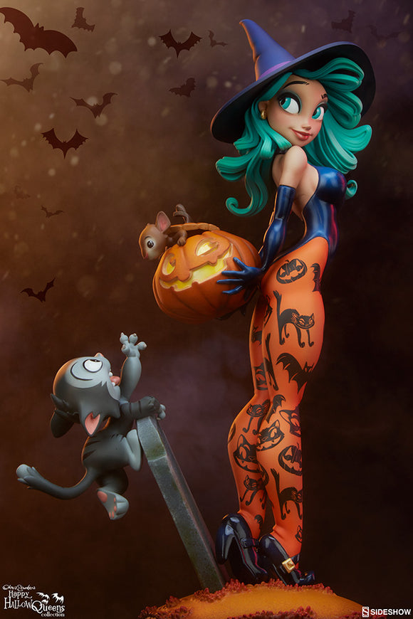 Sideshow Chris Sanders Happy HallowQueens Collection Pumpkin Witch Statue