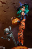 Sideshow Chris Sanders Happy HallowQueens Collection Pumpkin Witch Statue