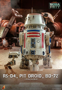 Hot Toys Star Wars The Book of Boba Fett - Television Masterpiece Series R5-D4, Pit Droid, and BD-72 1/6 Scale Collectible Figure Set