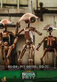 Hot Toys Star Wars The Book of Boba Fett - Television Masterpiece Series R5-D4, Pit Droid, and BD-72 1/6 Scale Collectible Figure Set