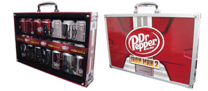 Dr. Pepper Iron Man 2 Promotion Can set of 14 in Suitcase Signed by Stan Lee