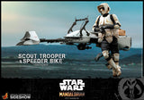 Hot Toys Star Wars The Mandalorian - Television Masterpiece Series Scout Trooper and Speeder Bike 1/6 Scale Collectible Figure Set