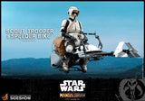 Hot Toys Star Wars The Mandalorian - Television Masterpiece Series Scout Trooper and Speeder Bike 1/6 Scale Collectible Figure Set