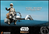 Hot Toys Star Wars The Mandalorian - Television Masterpiece Series Scout Trooper and Speeder Bike 1/6 Scale Collectible Figure Set