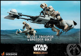 Hot Toys Star Wars The Mandalorian - Television Masterpiece Series Scout Trooper and Speeder Bike 1/6 Scale Collectible Figure Set