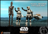 Hot Toys Star Wars The Mandalorian - Television Masterpiece Series Scout Trooper and Speeder Bike 1/6 Scale Collectible Figure Set