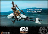 Hot Toys Star Wars The Mandalorian - Television Masterpiece Series Scout Trooper and Speeder Bike 1/6 Scale Collectible Figure Set
