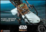 Hot Toys Star Wars The Mandalorian - Television Masterpiece Series Scout Trooper and Speeder Bike 1/6 Scale Collectible Figure Set