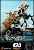 Hot Toys Star Wars The Mandalorian - Television Masterpiece Series Scout Trooper and Speeder Bike 1/6 Scale Collectible Figure Set