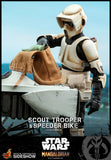 Hot Toys Star Wars The Mandalorian - Television Masterpiece Series Scout Trooper and Speeder Bike 1/6 Scale Collectible Figure Set