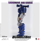 Threezero Bumblebee DLX Scale Collectible Series Soundwave and Ravage Collectible Figure