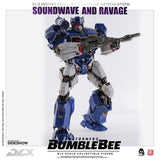 Threezero Bumblebee DLX Scale Collectible Series Soundwave and Ravage Collectible Figure