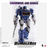 Threezero Bumblebee DLX Scale Collectible Series Soundwave and Ravage Collectible Figure