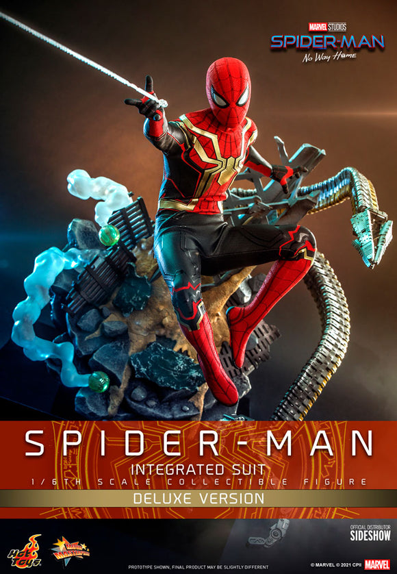 Hot Toys Marvel Spider-Man No Way Home Spider-Man (Integrated Suit) Deluxe Version 1/6 Scale 12