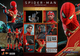 Hot Toys Marvel Spider-Man No Way Home Spider-Man (Integrated Suit) Deluxe Version 1/6 Scale 12" Collectible Figure