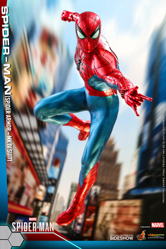 Hot Toys Marvel Spider-Man Game Spider-Man (Spider Armor - MK IV Suit) 1/6 Scale 12 Action Figure