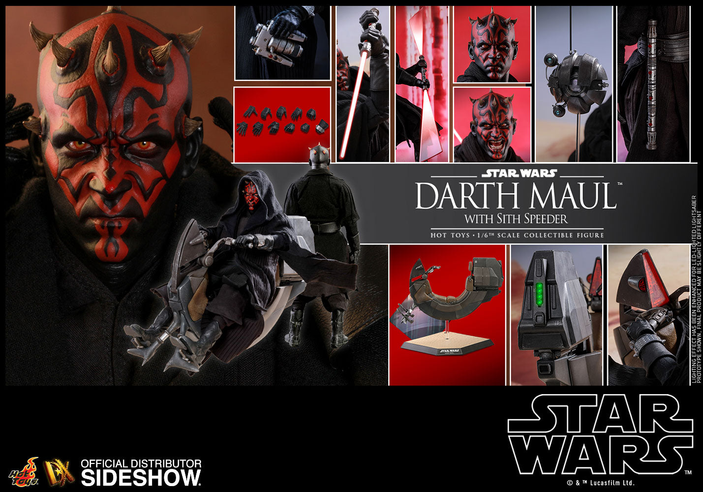 Darth Maul with Sith Speeder 1/6 Scale Figure Set – Alter